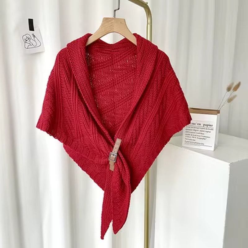 Solid 2025 Hot Sale Cashmere Knitting Scarf Women Bandana Pashmina Scarves Poncho Foulard Hijab Winter Shawl Thickened Warm