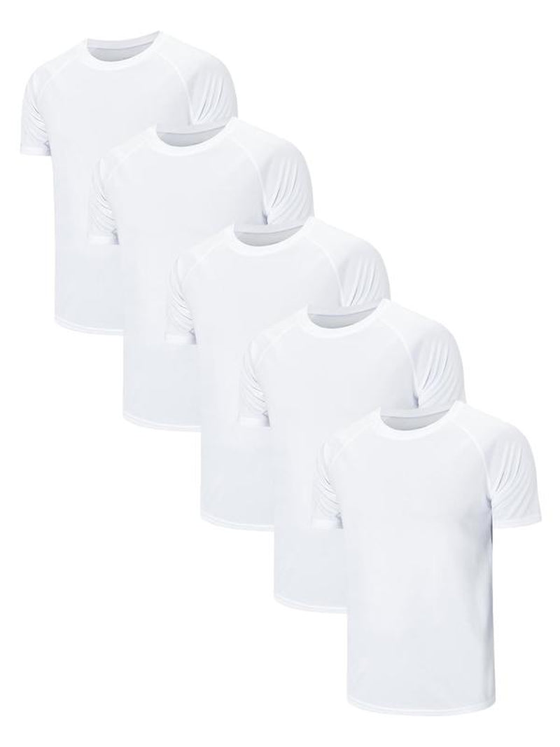Elevate Your Workout with Our Men's Quick Drying Raglan Sleeve Sports Tee - Breathable Round Neck T-Shirt for Gym, Running, and Casual Summer Outfits