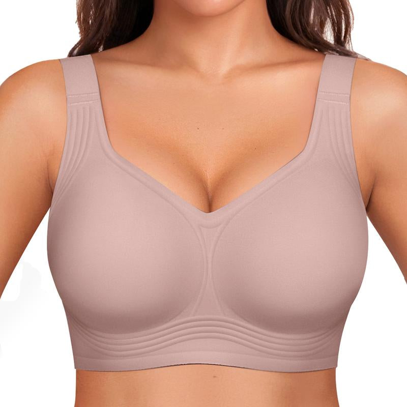 OEAK Women Wirefree Bras for Women Full Coverage No Underwire Everyday Bras Comfortable Wireless Padded Jelly Bras