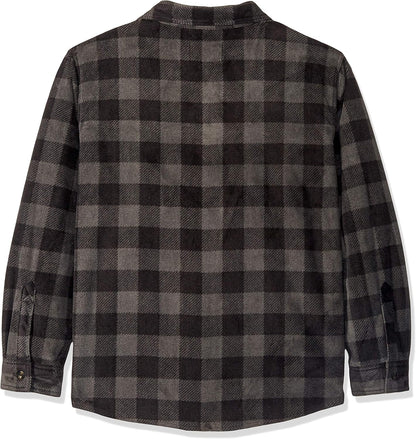 Mens Plaid Shirts for Men - Heavyweight Buffalo Plaid Fleece Shirt - Soft