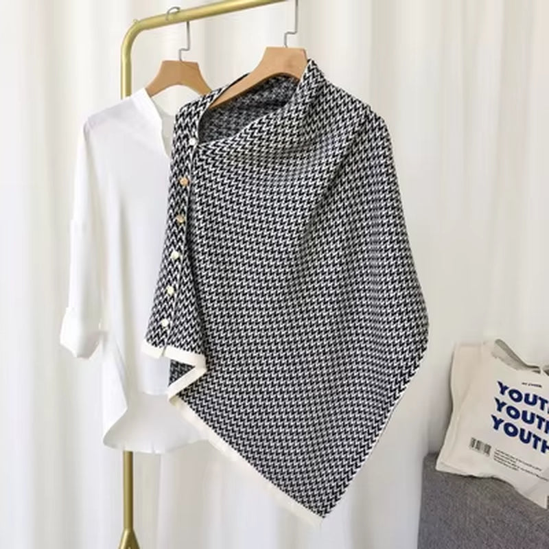 Solid 2025 Hot Sale Cashmere Knitting Scarf Women Bandana Pashmina Scarves Poncho Foulard Hijab Winter Shawl Thickened Warm