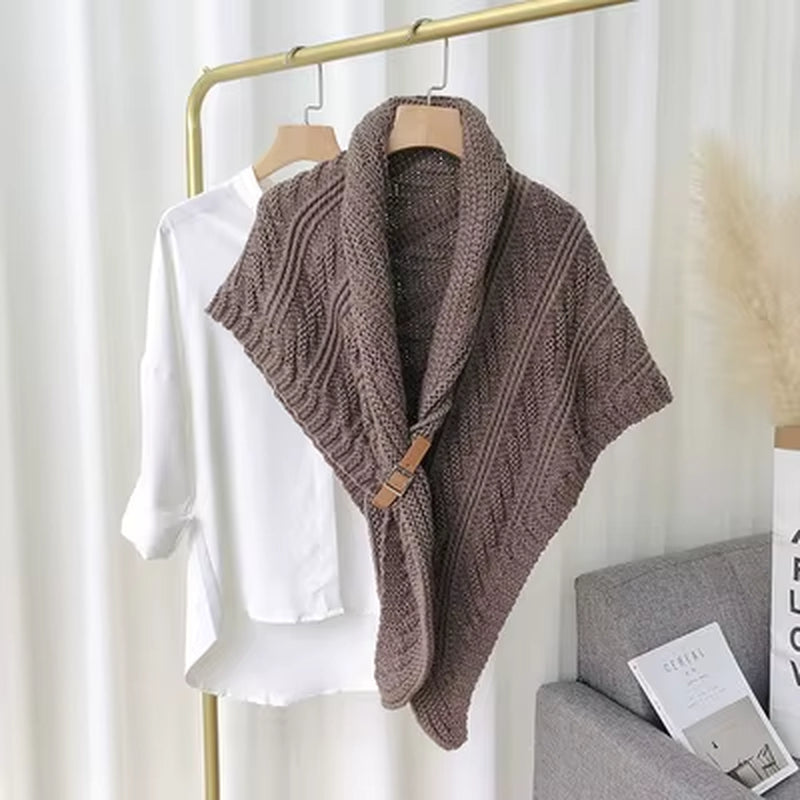 Solid 2025 Hot Sale Cashmere Knitting Scarf Women Bandana Pashmina Scarves Poncho Foulard Hijab Winter Shawl Thickened Warm